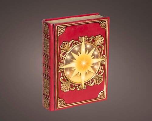 LED-boek kunststof - H22cm Rood - afbeelding 2