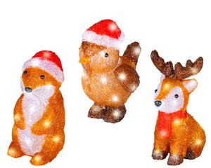 LED dieren buiten - B15,5xH20cm Bruin - 3 Varianten - afbeelding 1
