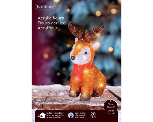 LED dieren buiten - B15,5xH20cm Bruin - 3 Varianten - afbeelding 3