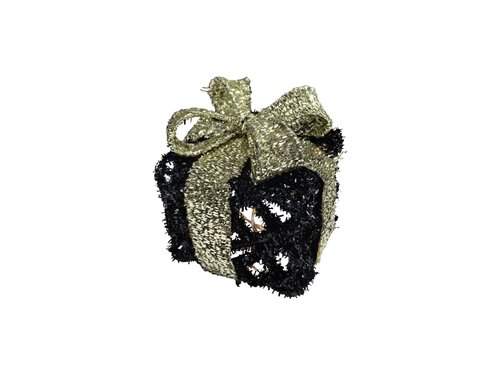 LED glitter giftbox maat XS 7L zwart/goud