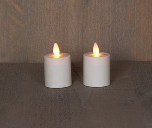 Anna’s Collection 2st. LED wax kaars met bewegende vlam - Ø 5 x H 5 cm - afbeelding 1