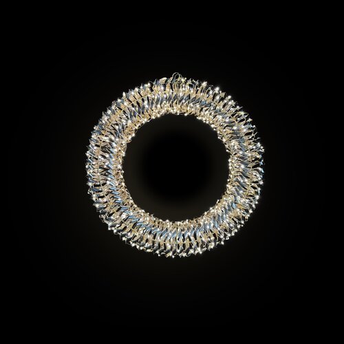 LED krans D 50 cm shiny gold 600L 4.5v 6W IP44 timer/dimmer 5m lead