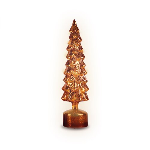 LED spinning tree D 10  H 36,5 cm Bronze (3xAA)