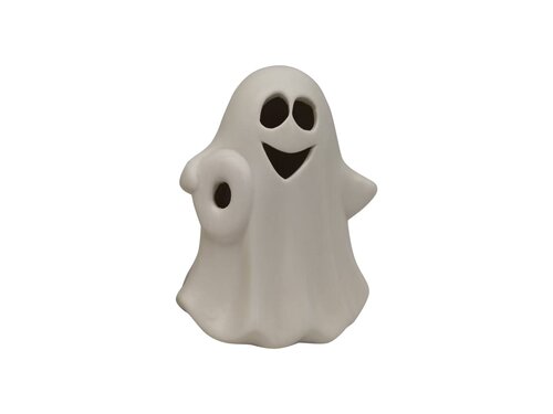LED Spook Figuur Mat Wit - 9,5 x 8,5 x 12 cm