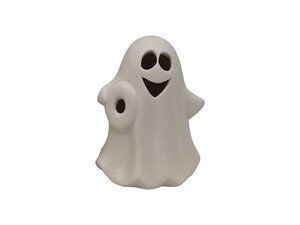 LED Spook Figuur Mat Wit - 9,5 x 8,5 x 12 cm