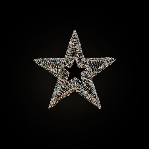 LED ster D 60 cm shiny gold 600L 24v 6W IP44 timer/dimmer 5m lead