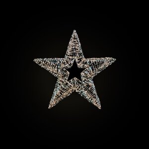 LED ster D 60 cm shiny gold 600L 24v 6W IP44 timer/dimmer 5m lead