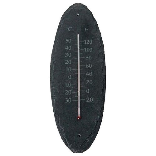 Leisteen thermometer ovaal S