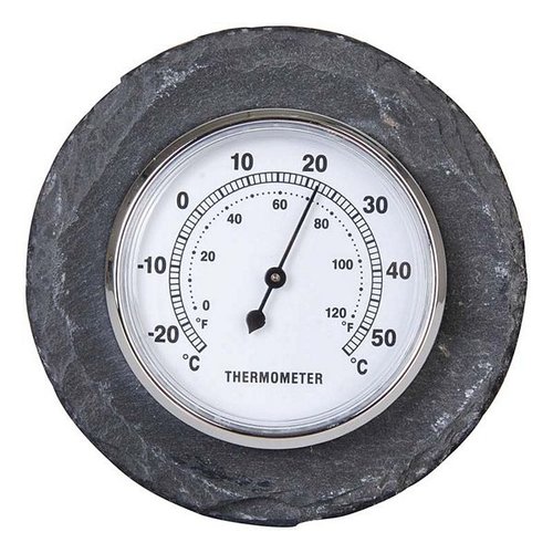 Leisteen thermometer rond