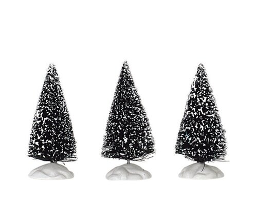 Lemax kerstdorpminiatuur Bristle tree, mini, set van 3