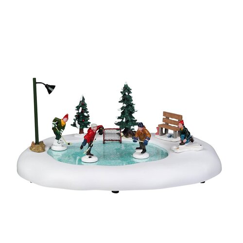 Lemax kerstdorpminiatuur Caddington Village After school hockey match