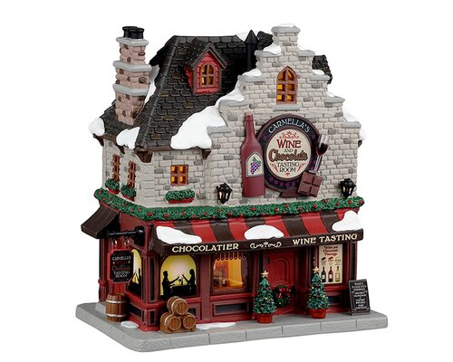 Lemax kerstdorpminiatuur Caddington Village Carmella's wine and chocolate tasting room