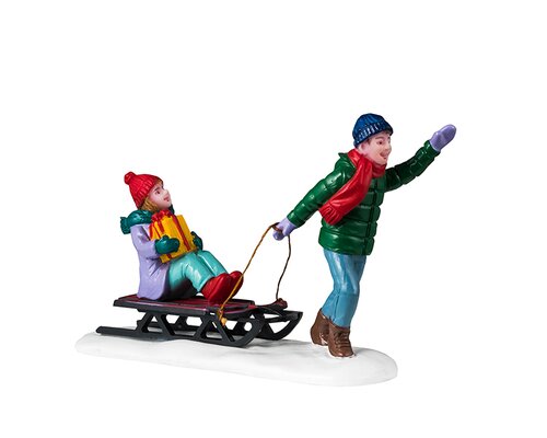 Lemax kerstdorpminiatuur Caddington Village Christmas Eve visit
