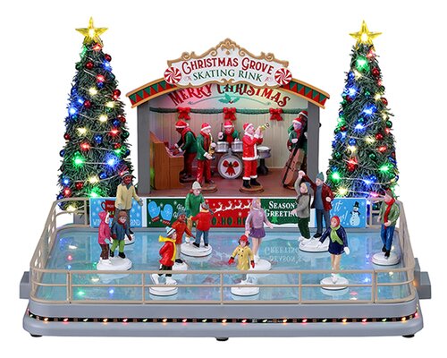 Lemax kerstdorpminiatuur Caddington Village Christmas grove skating rink