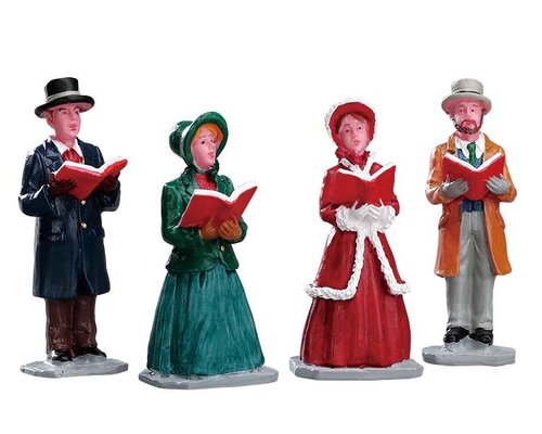 Lemax kerstdorpminiatuur Caddington Village Christmas harmony, set van 4
