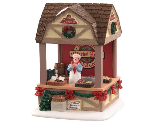 Lemax kerstdorpminiatuur Caddington Village Christmas market bratwurst