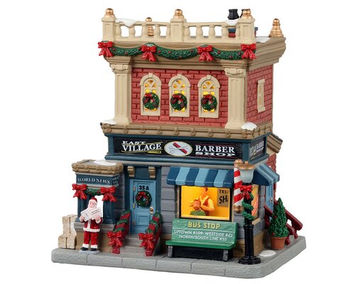 Lemax kerstdorpminiatuur Caddington Village East village barber shop