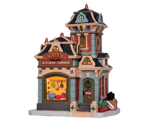 Lemax kerstdorpminiatuur Caddington Village Kate's kitchen corner