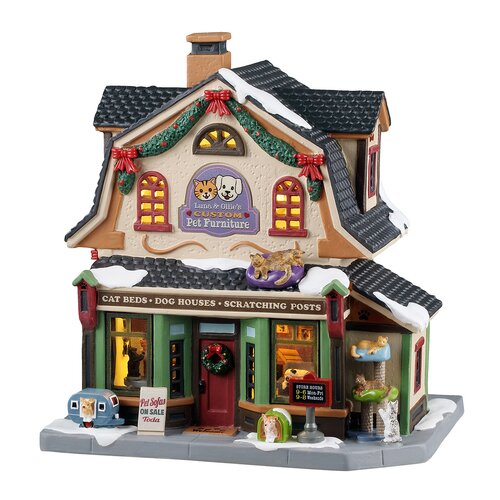 Lemax kerstdorpminiatuur Caddington Village Luna & Ollie's custom pet furniture
