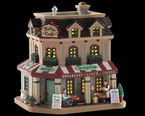 Lemax kerstdorpminiatuur Caddington Village Molly's corner café