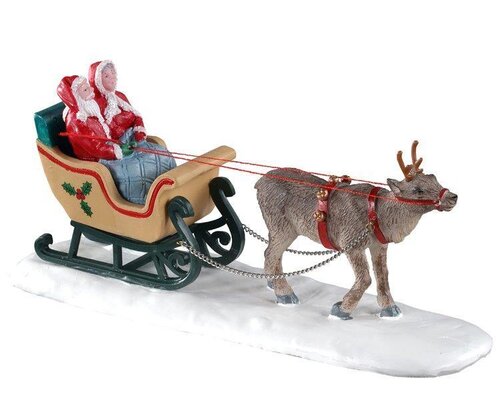 Lemax kerstdorpminiatuur Caddington Village North Pole sleigh ride