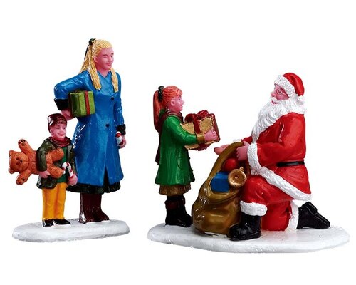 Lemax kerstdorpminiatuur Caddington Village Presents from Santa, set van 2