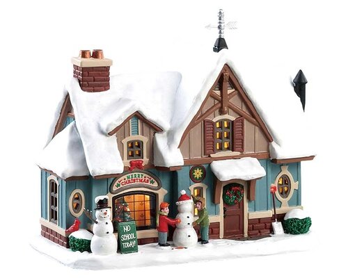 Lemax kerstdorpminiatuur Caddington Village Snow day!