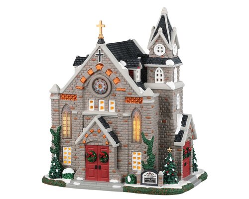 Lemax kerstdorpminiatuur Caddington Village St. Luke's church