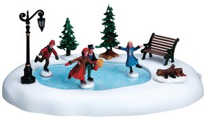 Lemax kerstdorpminiatuur Caddington Village Winter skating