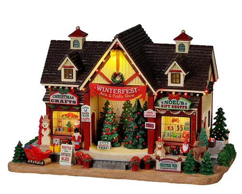 Lemax kerstdorpminiatuur Caddington Village Winterfest arts & crafts show