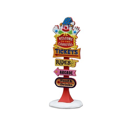 Lemax kerstdorpminiatuur Carnival Village Carnival welcome sign