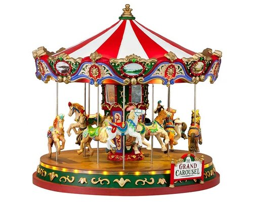 Lemax kerstdorpminiatuur Carnival Village The grand carousel