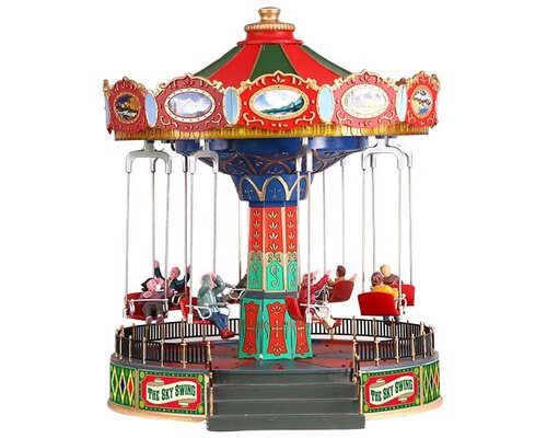 Lemax kerstdorpminiatuur Carnival Village The sky swing