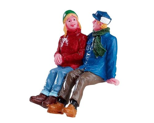 Lemax kerstdorpminiatuur Chatting together