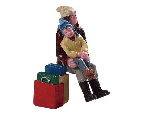 Lemax kerstdorpminiatuur Christmas shopping break, set van 2