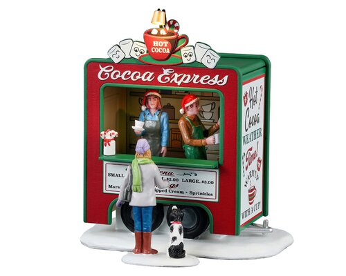 Lemax kerstdorpminiatuur Cocoa express, set van 2