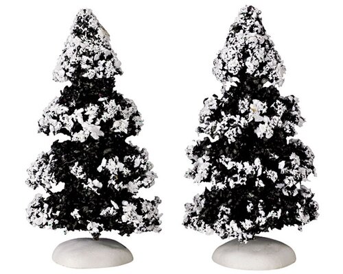 Lemax kerstdorpminiatuur Evergreen tree, small, set van 2