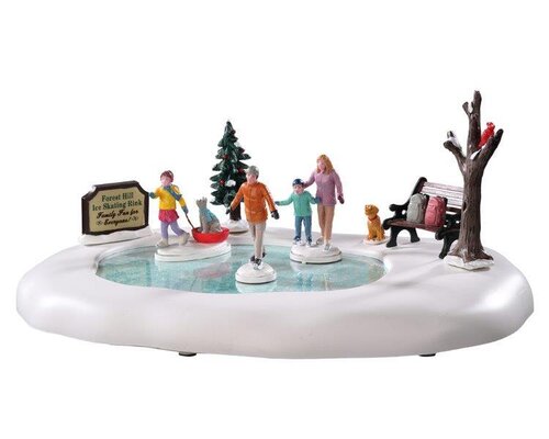 Lemax kerstdorpminiatuur Family skating day