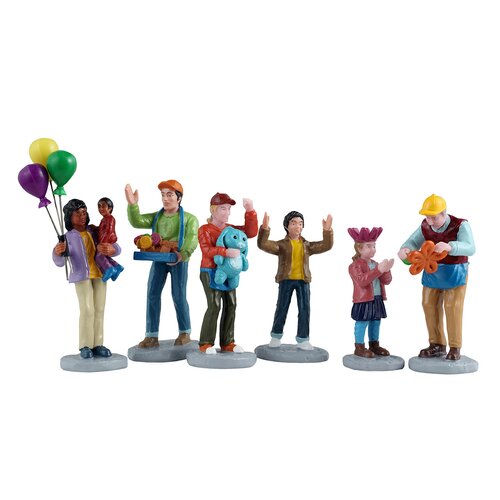 Lemax kerstdorpminiatuur Fun at the carnival, set van 6