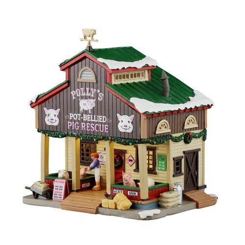 Lemax kerstdorpminiatuur Harvest Crossing Polly's pot-bellied pig rescue