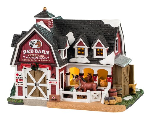 Lemax kerstdorpminiatuur Harvest Crossing Red barn veterinary hospital