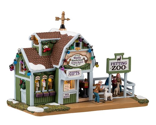 Lemax kerstdorpminiatuur Harvest Crossing Woolly Wonderland alpaca ranch