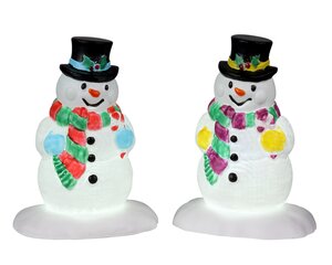 Lemax kerstdorpminiatuur Holly hat snowman, set van 2