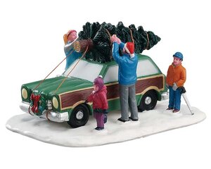Lemax kerstdorpminiatuur Jukebox Junction Christmas tree transport