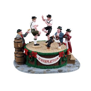 Lemax kerstdorpminiatuur Leapin' lederhosen - afbeelding 1