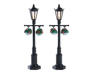Lemax kerstdorpminiatuur Old English lamp post, set van 2