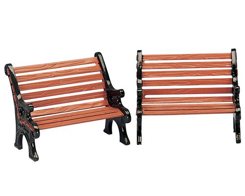 Lemax kerstdorpminiatuur Park bench, set van 2