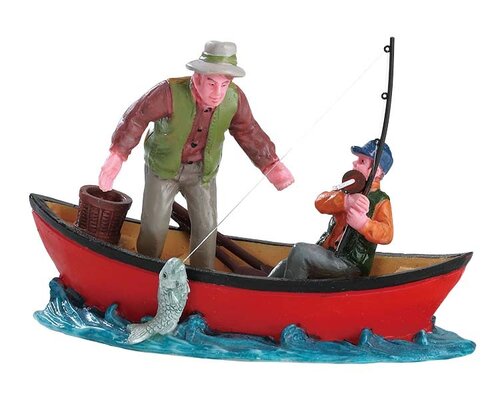 Lemax kerstdorpminiatuur Plymouth Corners Canoe catch