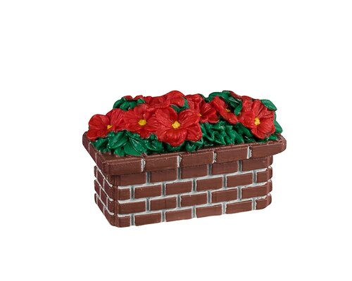 Lemax kerstdorpminiatuur Poinsettia planter