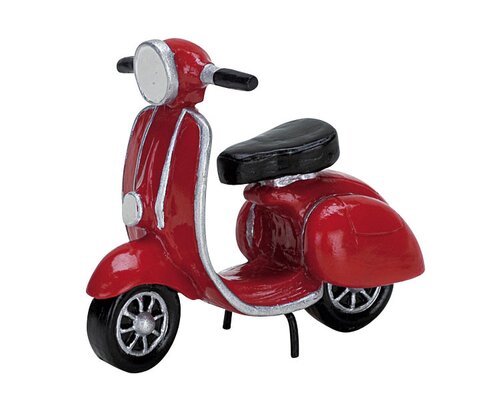 Lemax kerstdorpminiatuur Red moped